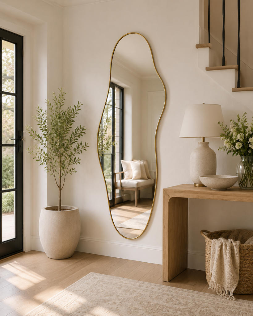 Wavy Floor Mirror
