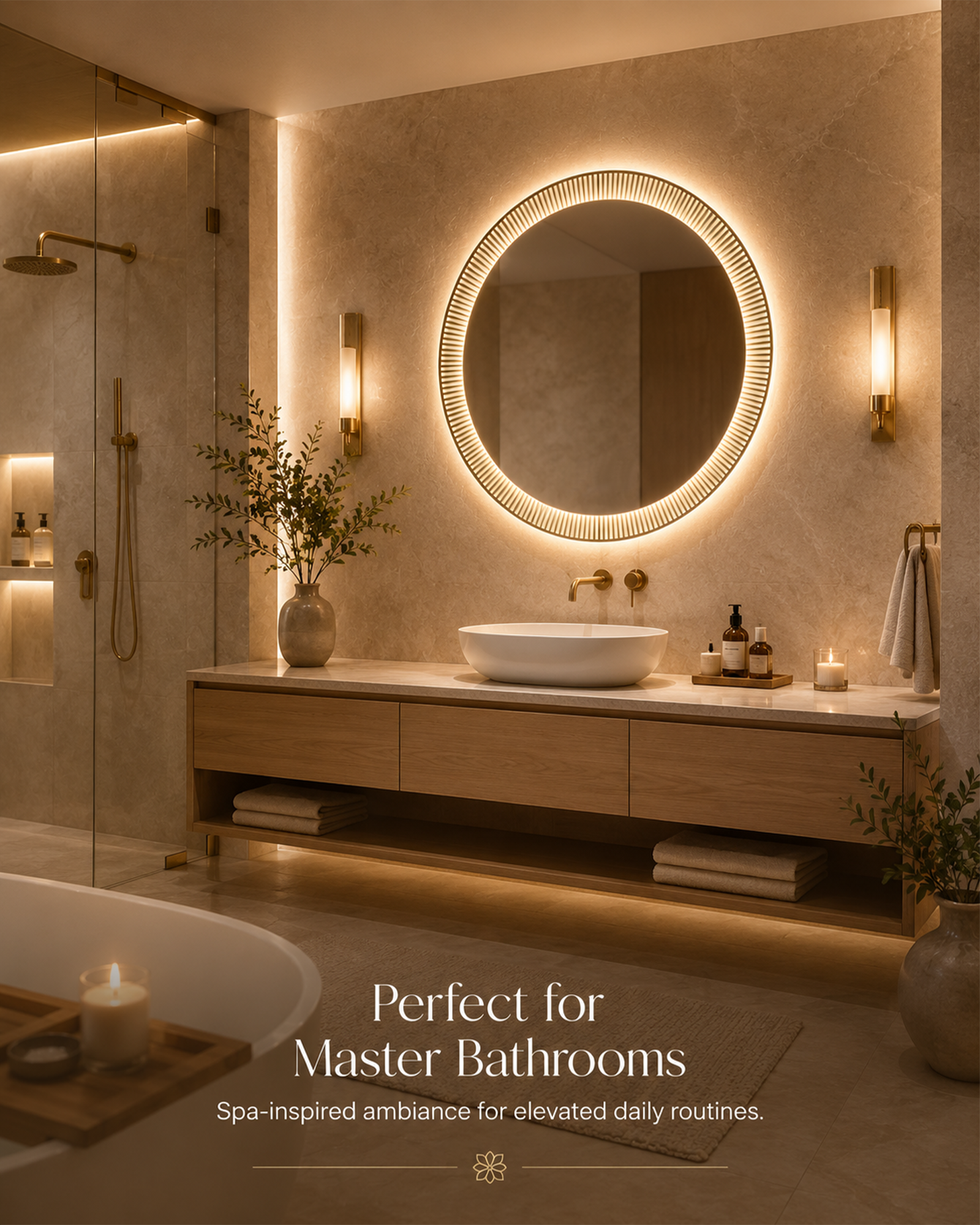 Fluted LED Mirror - Image 5