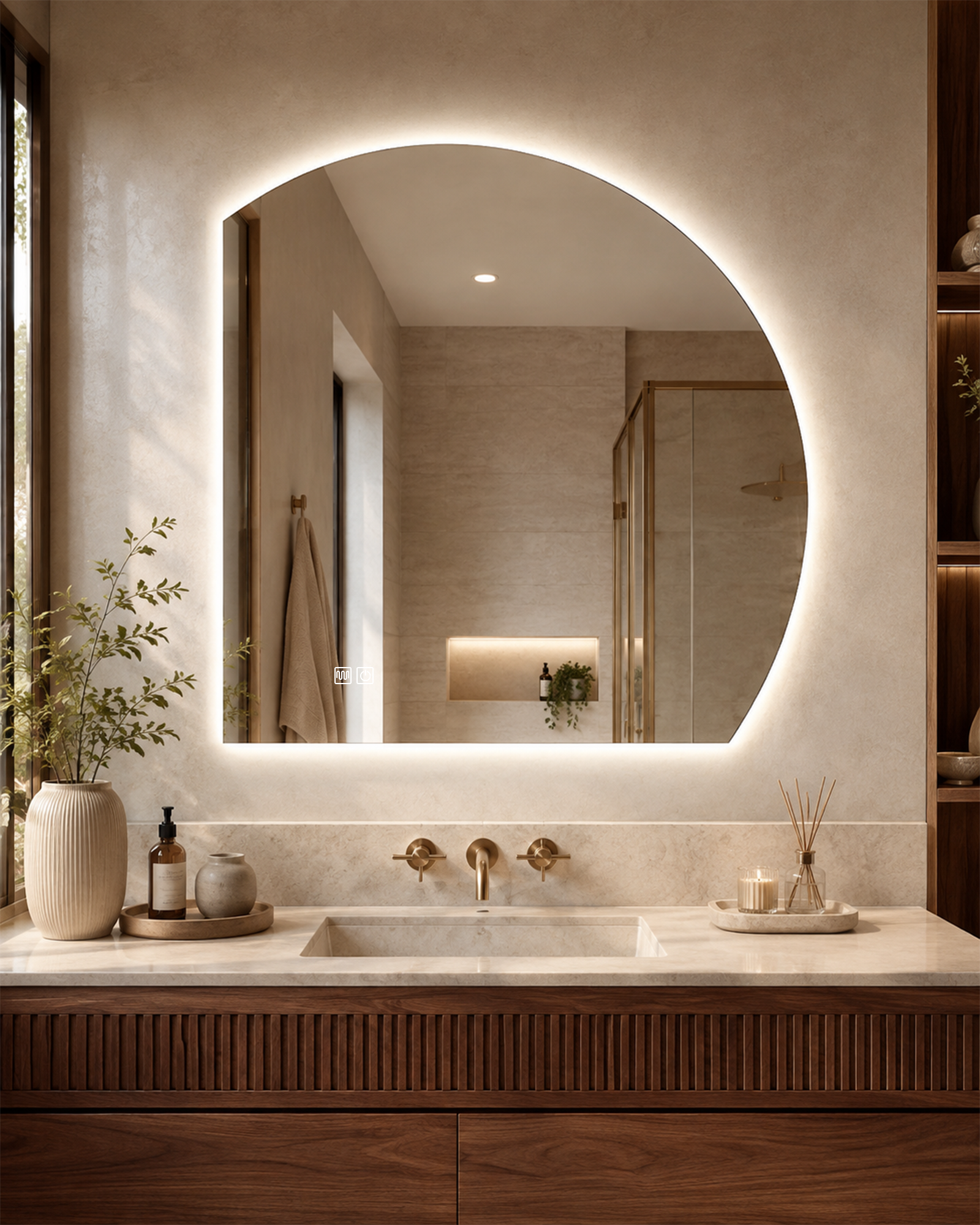 The Half Moon LED Mirror - Image 2