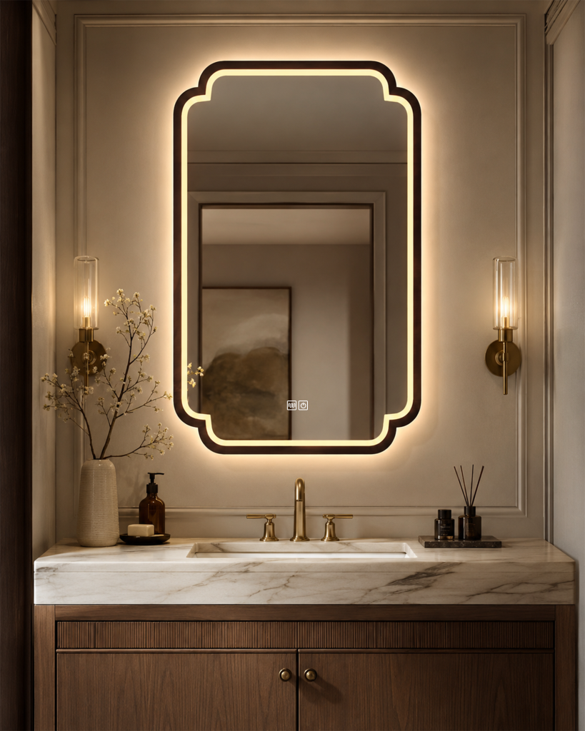 The Scalloped LED Mirror