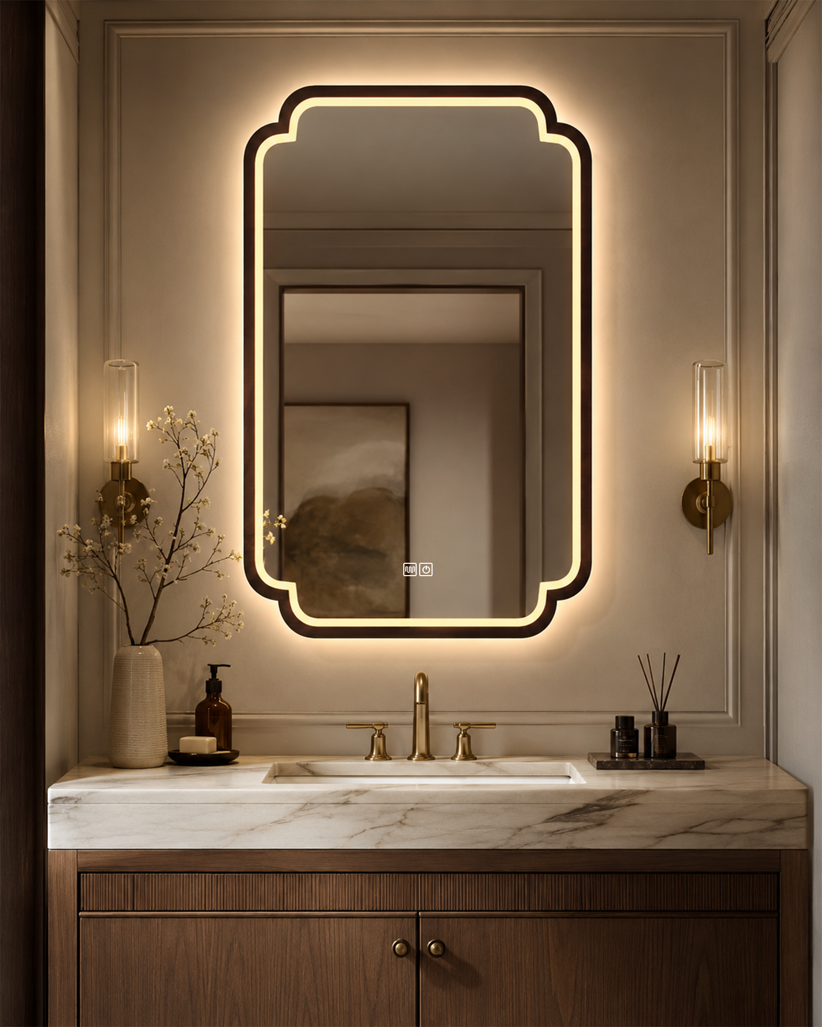 The Scalloped LED Mirror