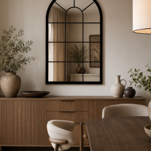 The Windowpane Arch Mirror