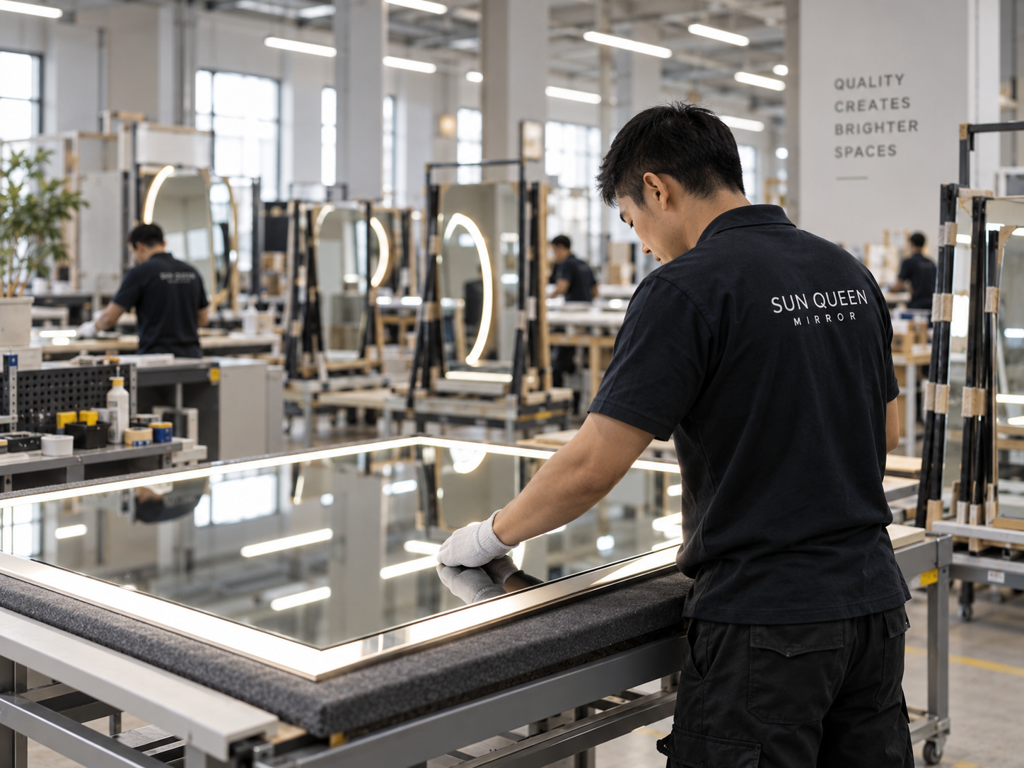 Mirror production facility